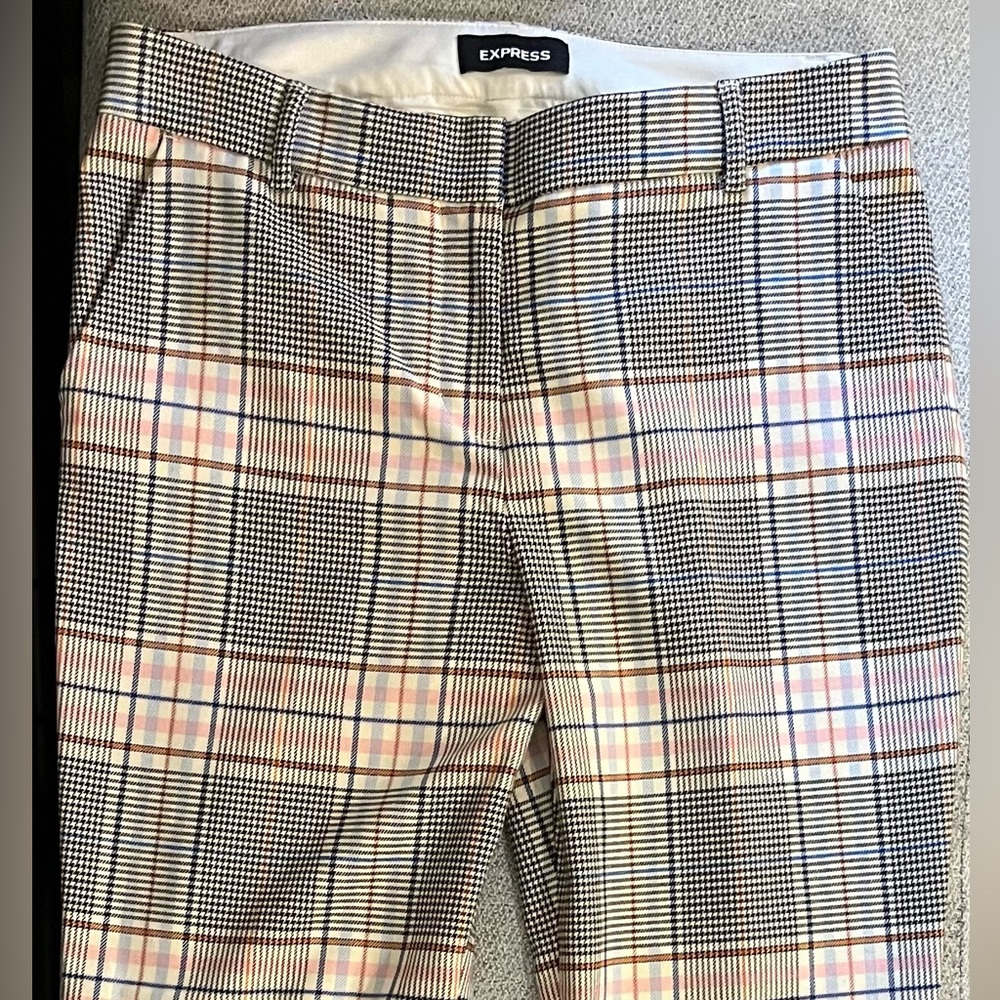 Express Plaid Stretch Columnist Pant - 8 Regular